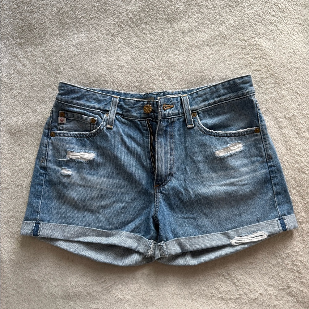 AG Adriano Goldschmied Light Blue Jean Shorts